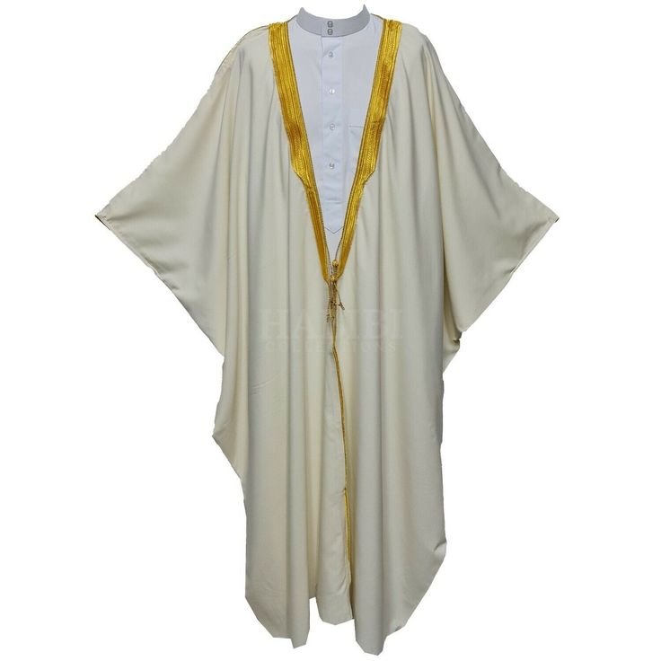 Luxury Cream Bisht with Gold Embroidery