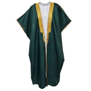 Elegant Emerald Green Royal Robe